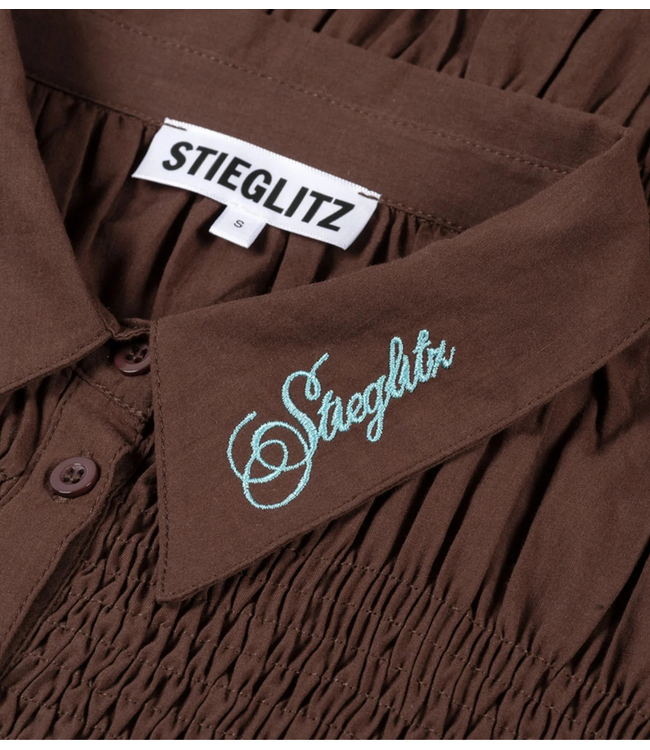 Stieglitz Blouse Andrea Smocked Blouse Brown