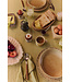 HKLIVING Mok en schotel chef ceramics rustic cream/brown
