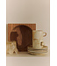 HKLIVING Mok en schotel chef ceramics rustic cream/brown
