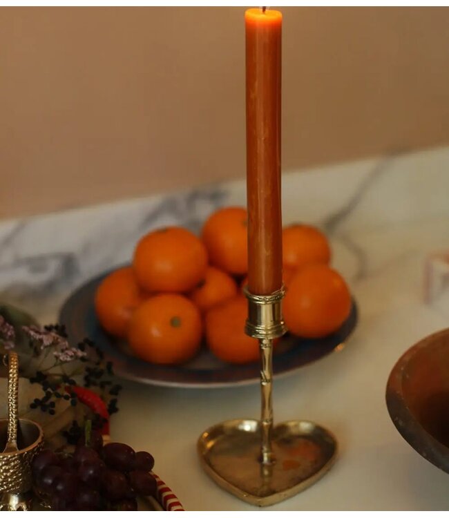 Doing Goods Kandelaar Bodhi Bamboo Heart Candle Holder