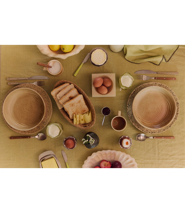 HKLIVING Diep bord L chef ceramics deep plate  rustic cream brown