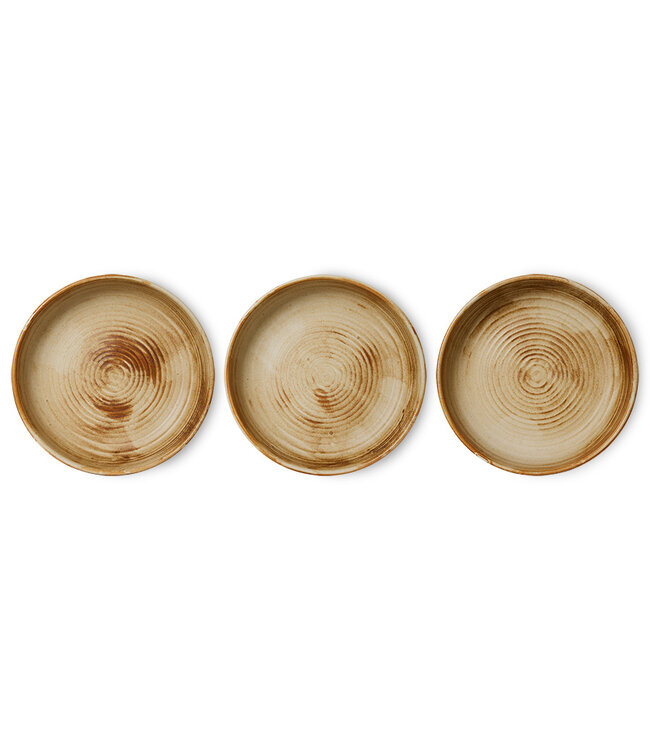 HKLIVING Diep bord L chef ceramics deep plate  rustic cream brown