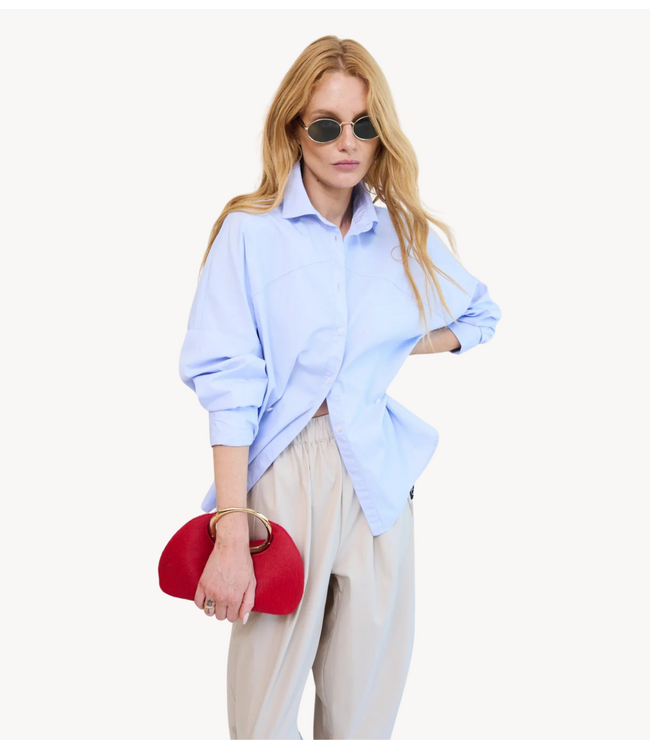 OU. Top Blouse Rue Perronet Bleu