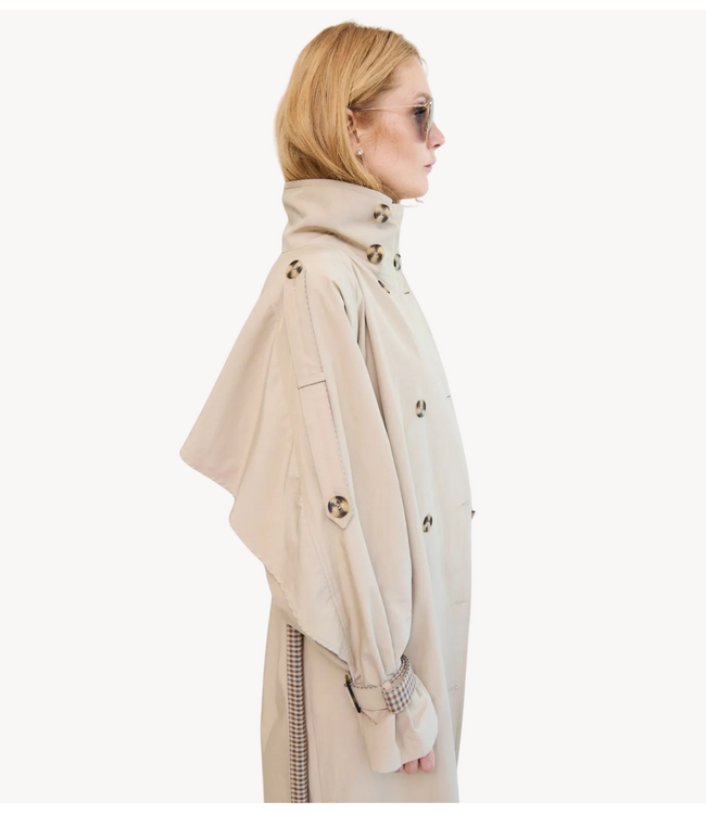 OU. Jas Trench Avenue du Main Beige