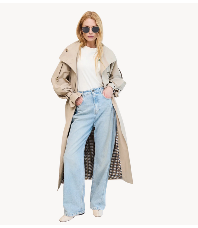 OU. Jas Trench Avenue du Main Beige