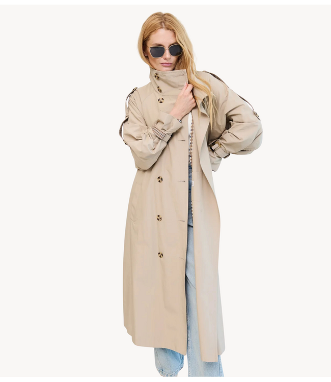 OU. Jas Trench Avenue du Main Beige