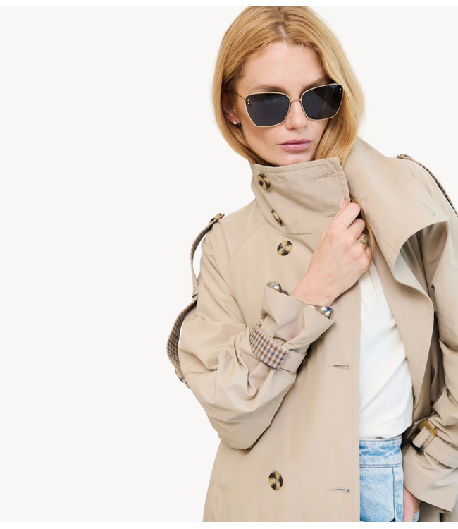 OU. Jas Trench Avenue du Main Beige