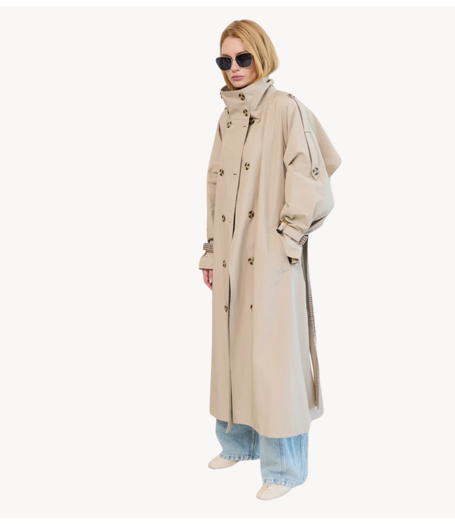OU. Jas Trench Avenue du Main Beige