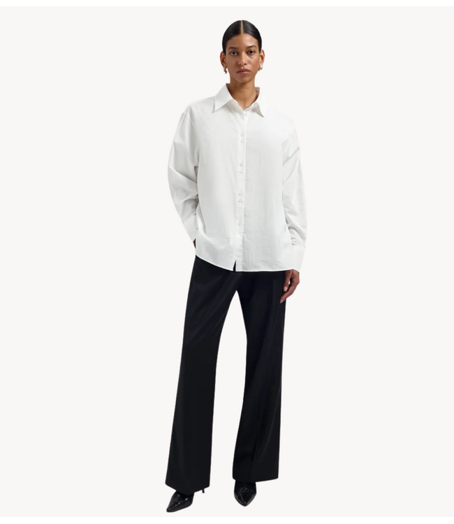 OLAF Blouse STRIPED OVERSIZED SHIRT OPTICAL WHITE