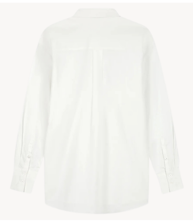 OLAF Blouse STRIPED OVERSIZED SHIRT OPTICAL WHITE