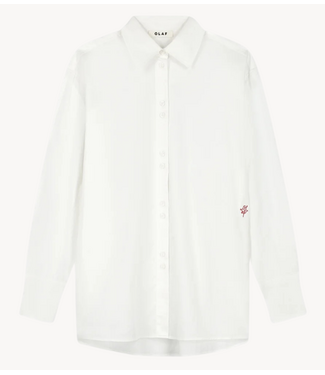OLAF Blouse STRIPED OVERSIZED SHIRT OPTICAL WHITE