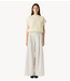 YAS Broek YASALIKKA HW BELTED PANT S. Pristine Melange