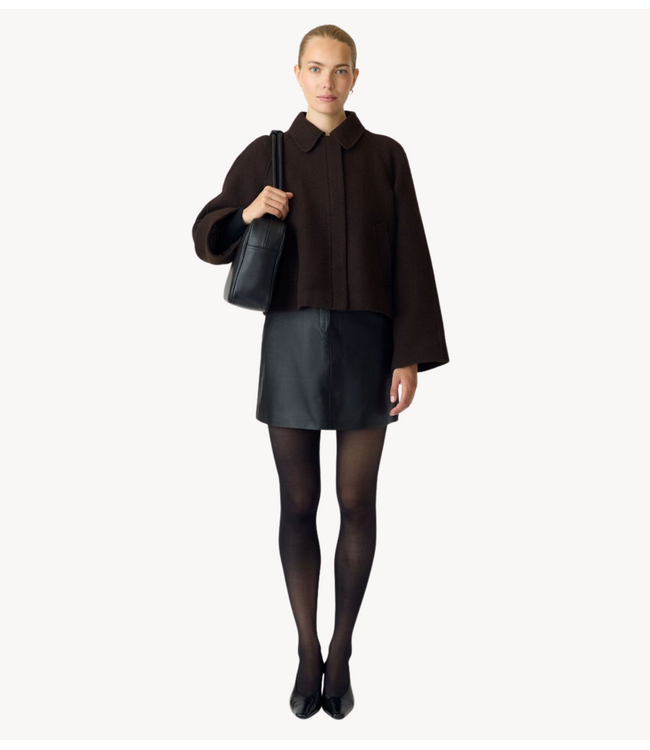 YAS Vest YASHERLA LS SHORT JACKET NOOS Coffee Bean
