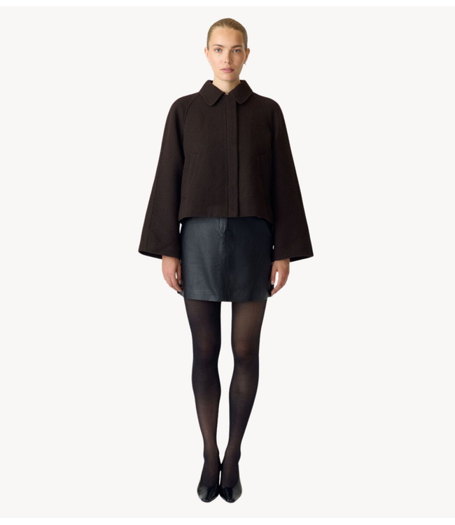 YAS Vest YASHERLA LS SHORT JACKET NOOS Coffee Bean