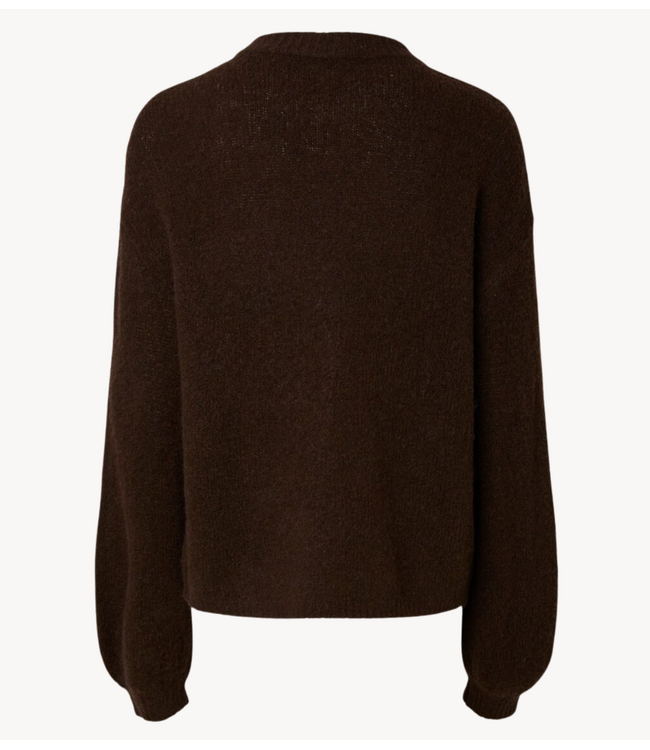 YAS Vest YASENYA LS KNIT CARDIGAN S. Coffee Bean
