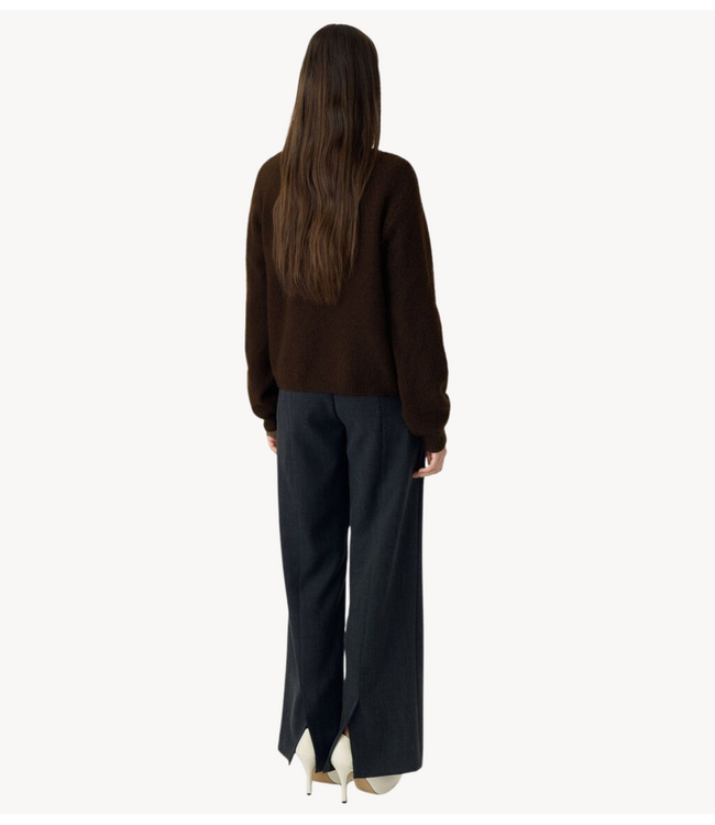YAS Vest YASENYA LS KNIT CARDIGAN S. Coffee Bean