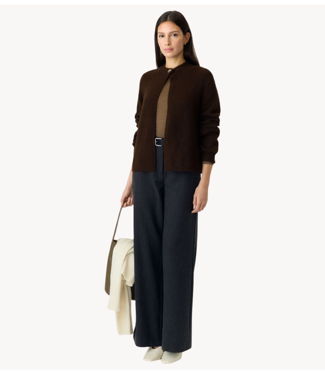 YAS Vest YASENYA LS KNIT CARDIGAN S. Coffee Bean