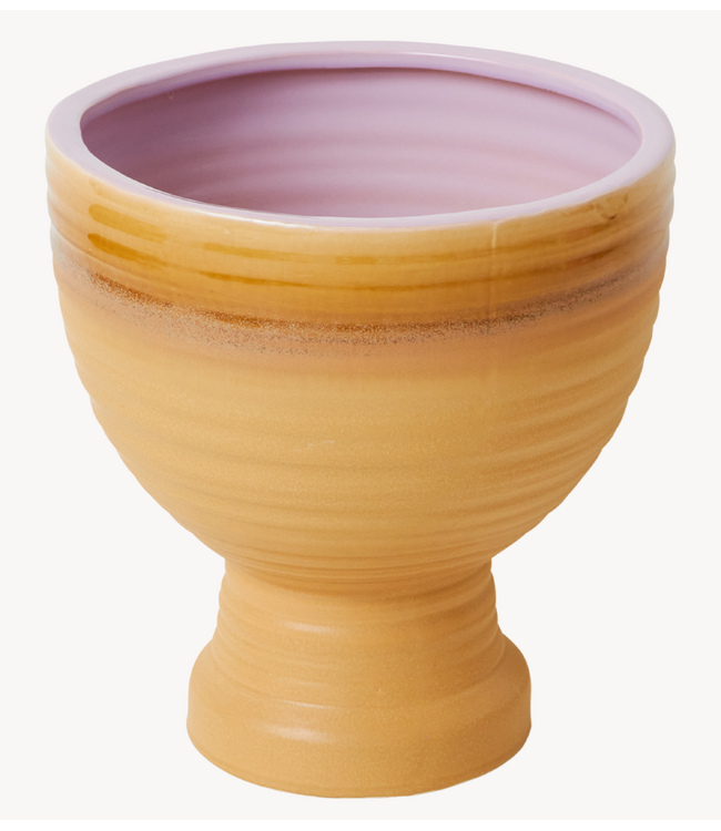 HKLIVING Stoneware plantenpot Caramel