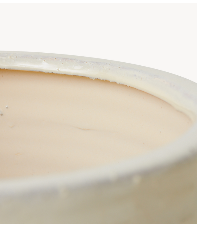 HKLIVING Stoneware plantenpot cream