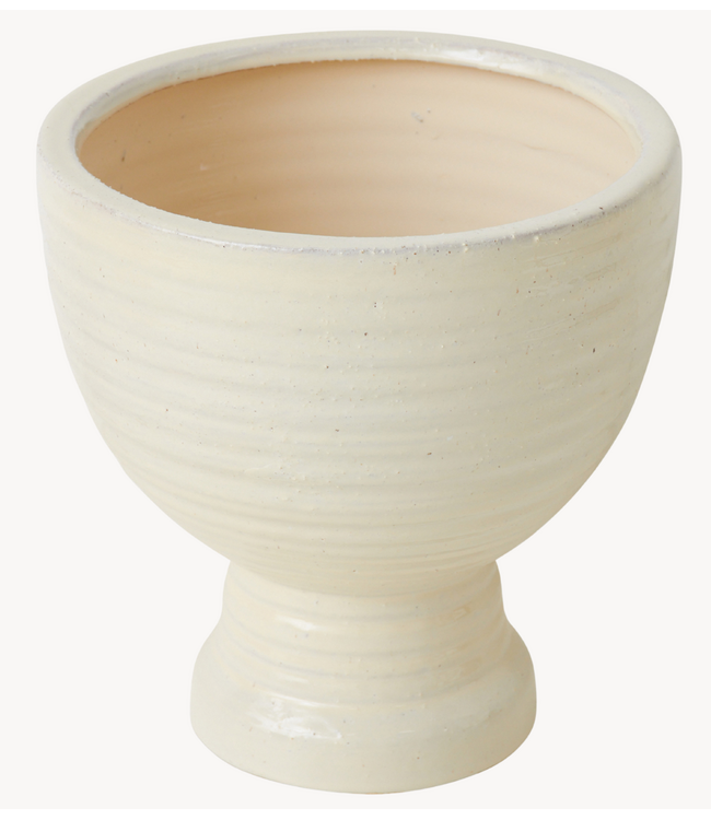 HKLIVING Stoneware plantenpot cream