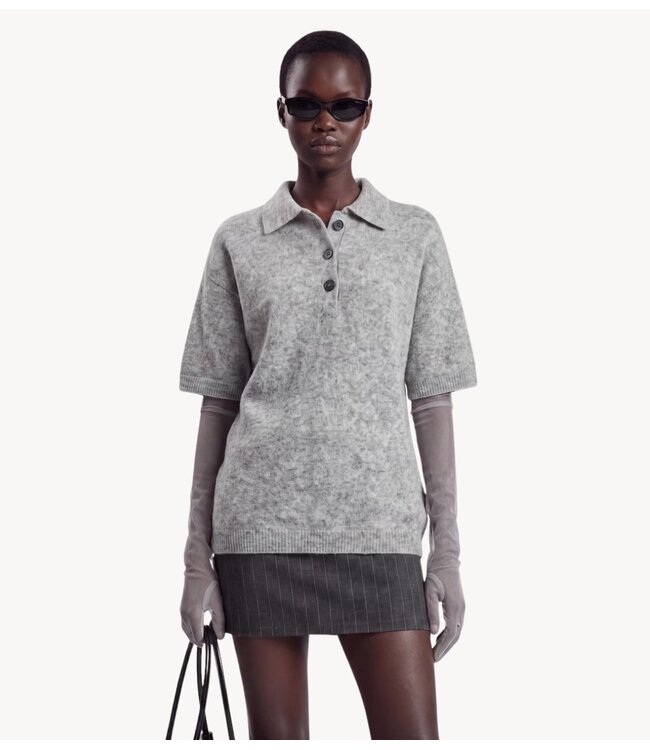 EDITED Trui Callie Polo Shirt Light grey