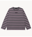Alix The Label Shirt ladies knitted stripe longsleeve t-shirt antracite