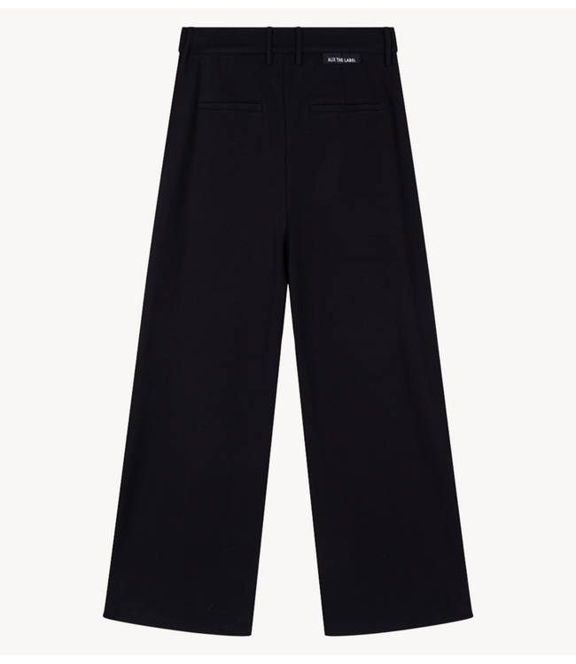 Alix The Label Broek ladies knitted pleated pants black