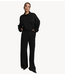 Alix The Label Broek ladies knitted pleated pants black