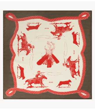 OLAF Sjaal PORCELAIN COWBOY BANDANA CHOCOLATECHIP/OFF-WHITE
