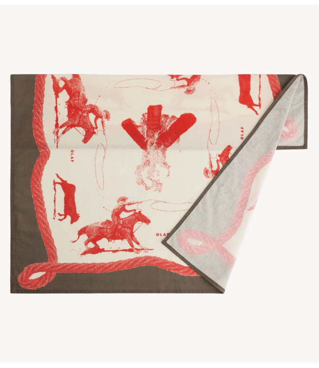 OLAF Sjaal PORCELAIN COWBOY BANDANA CHOCOLATECHIP/OFF-WHITE