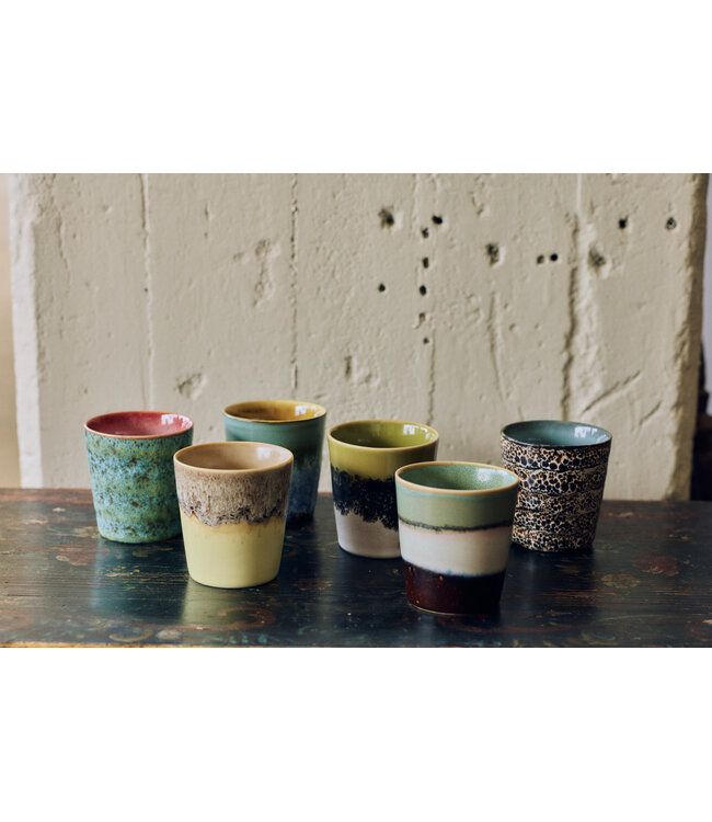 HKLIVING Mok 70s ceramics: coffee mug, custard