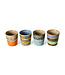 HKLIVING Mok 70s ceramics: coffee mugs, funky (set of 4)