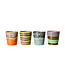 HKLIVING Mok 70s ceramics: coffee mugs, funky (set of 4)