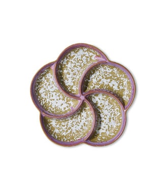 HKLIVING Serveerschaal 70s ceramics: snack tray, deepsea