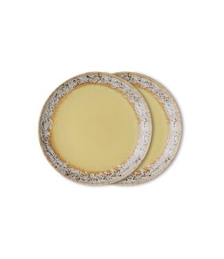 HKLIVING Dessertbord 70s ceramics: dessert plates, custard (set of 2)