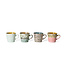 HKLIVING Mok 70s ceramics: cappuccino mugs, me-time (set of 4)