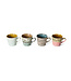 HKLIVING Mok 70s ceramics: cappuccino mugs, me-time (set of 4)