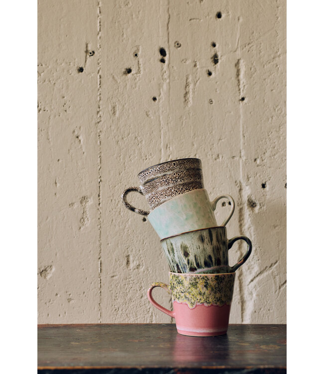 HKLIVING Mok 70s ceramics: cappuccino mug, lotus