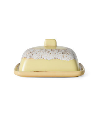 HKLIVING Botervloot 70s ceramics: butter dish, custard