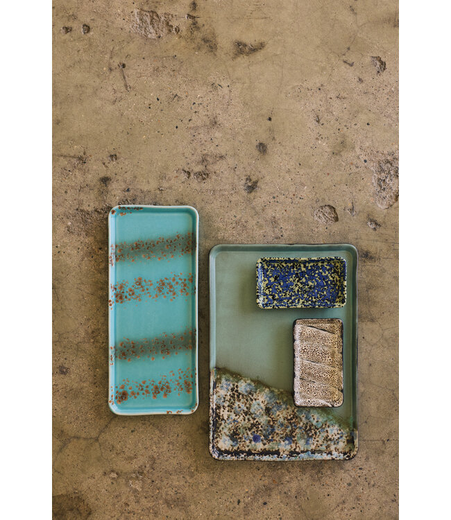 HKLIVING Dienblad 70s ceramics: large tray, agave