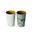 HKLIVING Mok 70s ceramics: tea mugs, pond (set of 2)