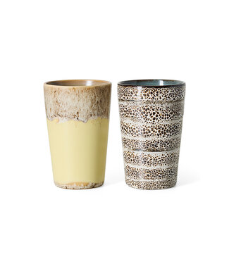 HKLIVING Mok 70s ceramics: tea mugs, dolce (set of 2)
