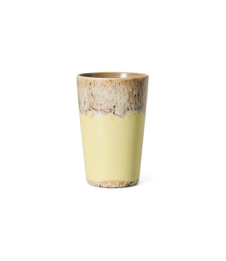 HKLIVING Mok 70s ceramics: tea mug, custard