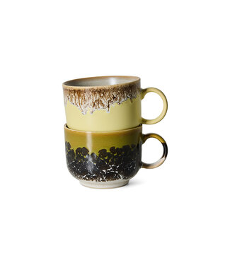 HKLIVING Mok 70s ceramics: tea cups, cravings (set of 2)