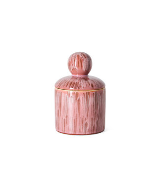 HKLIVING Voorraadpot 70s ceramics: small storage jar, rhubarb