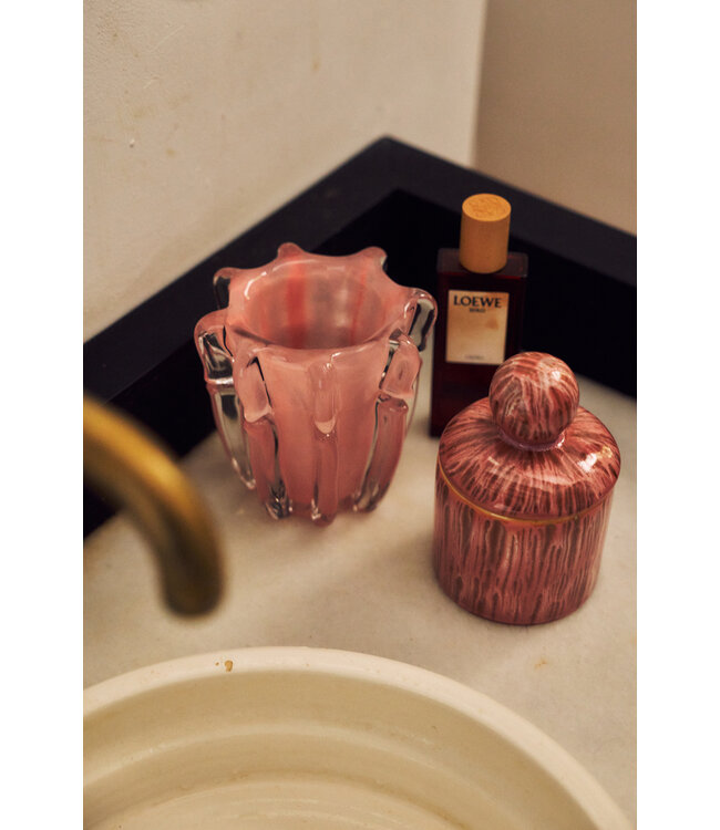 HKLIVING Voorraadpot 70s ceramics: small storage jar, rhubarb