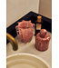 HKLIVING Voorraadpot 70s ceramics: small storage jar, rhubarb
