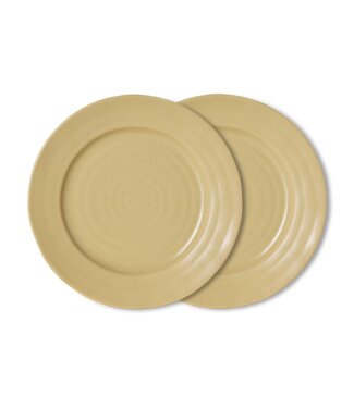 HKLIVING Borden Farmhouse ceramics: side plates, cream (set of 2)