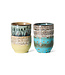 HKLIVING Kopje 70s ceramics: café cups, abundance (set of 4)