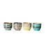 HKLIVING Kopje 70s ceramics: café cups, abundance (set of 4)